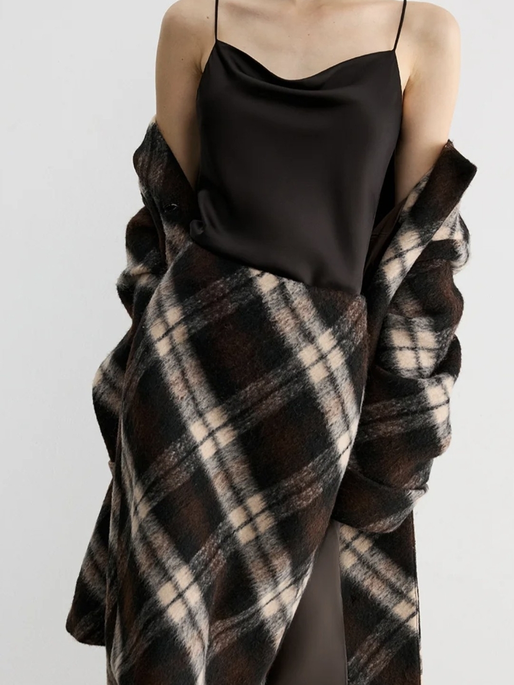 Commense Plaid Wool-Blend Midi Pencil Skirt - Picture 8 of 9